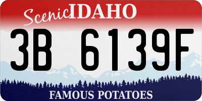 ID license plate 3B6139F
