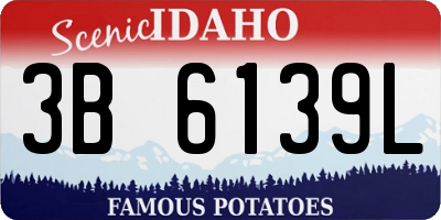ID license plate 3B6139L