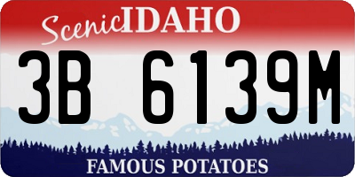 ID license plate 3B6139M