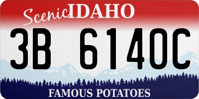 ID license plate 3B6140C