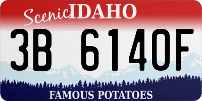 ID license plate 3B6140F