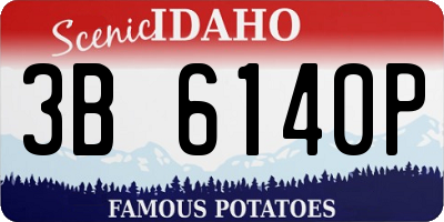 ID license plate 3B6140P