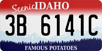 ID license plate 3B6141C