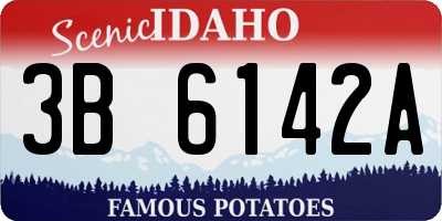 ID license plate 3B6142A