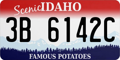ID license plate 3B6142C