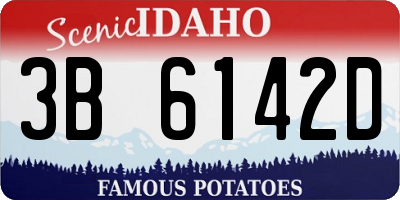 ID license plate 3B6142D