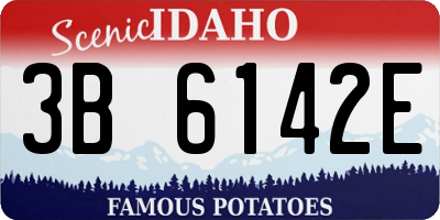 ID license plate 3B6142E