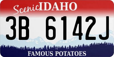 ID license plate 3B6142J
