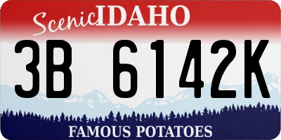 ID license plate 3B6142K