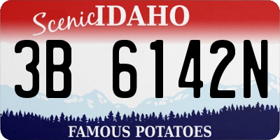 ID license plate 3B6142N
