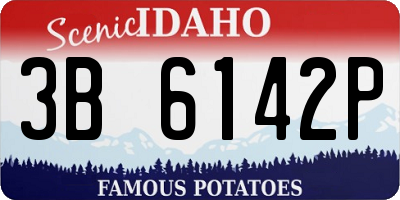 ID license plate 3B6142P