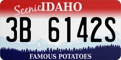 ID license plate 3B6142S