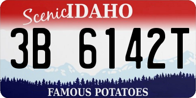ID license plate 3B6142T