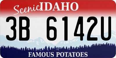 ID license plate 3B6142U