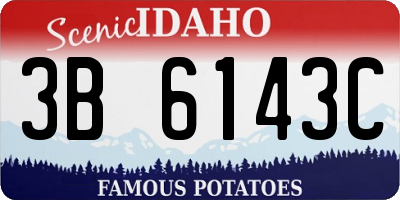 ID license plate 3B6143C
