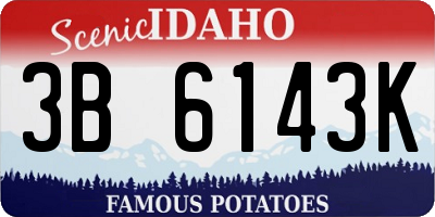 ID license plate 3B6143K