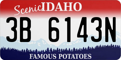 ID license plate 3B6143N