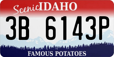 ID license plate 3B6143P