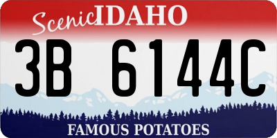 ID license plate 3B6144C