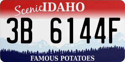ID license plate 3B6144F