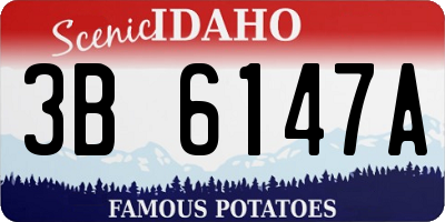 ID license plate 3B6147A