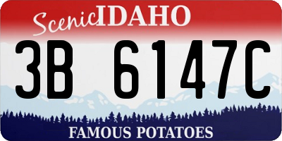 ID license plate 3B6147C