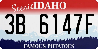 ID license plate 3B6147F