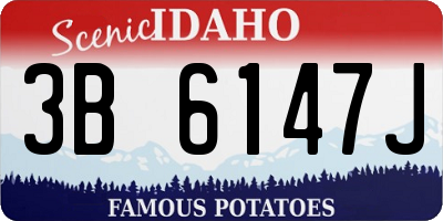 ID license plate 3B6147J
