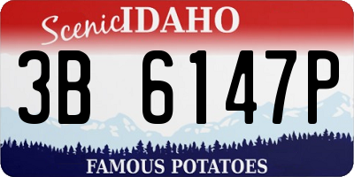 ID license plate 3B6147P