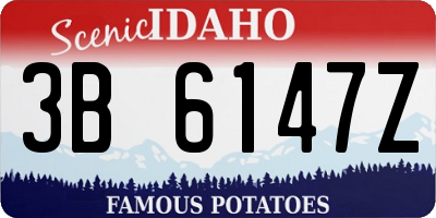 ID license plate 3B6147Z