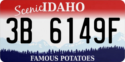 ID license plate 3B6149F