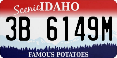 ID license plate 3B6149M