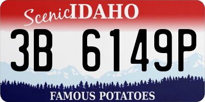 ID license plate 3B6149P