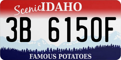ID license plate 3B6150F