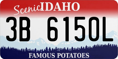 ID license plate 3B6150L