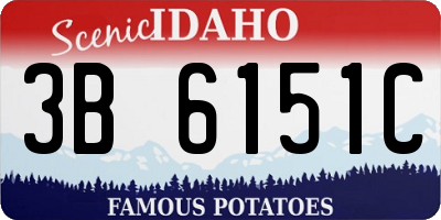 ID license plate 3B6151C