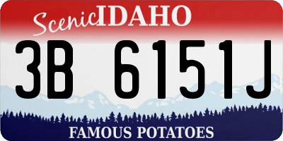 ID license plate 3B6151J