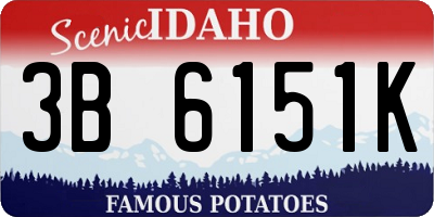 ID license plate 3B6151K