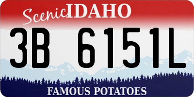 ID license plate 3B6151L