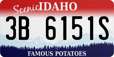 ID license plate 3B6151S