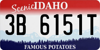 ID license plate 3B6151T