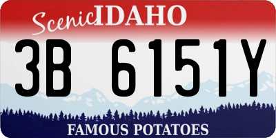 ID license plate 3B6151Y