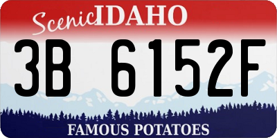 ID license plate 3B6152F
