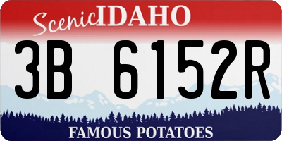 ID license plate 3B6152R