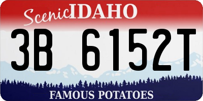ID license plate 3B6152T