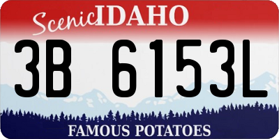 ID license plate 3B6153L