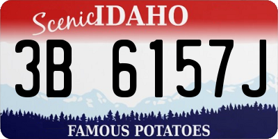 ID license plate 3B6157J