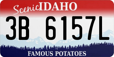 ID license plate 3B6157L