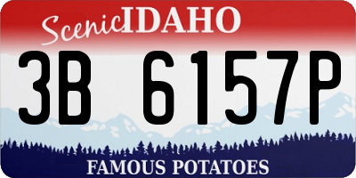 ID license plate 3B6157P