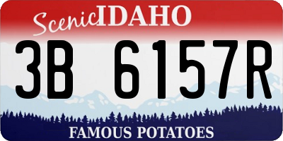 ID license plate 3B6157R